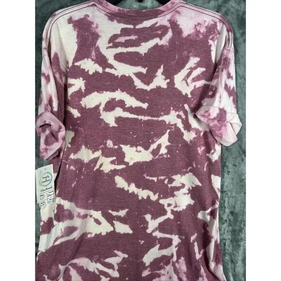 Women’s T-Shirt “Never Give Up On Your Day Dream” Tye Dye Butterflies & Flowers - Picture 14 of 14